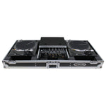 Odyssey FZGSLBM12WR DJ Flight Coffin Case for 12″ Format DJ Mixer and Two Battle Position Turntables - Hollywood DJ