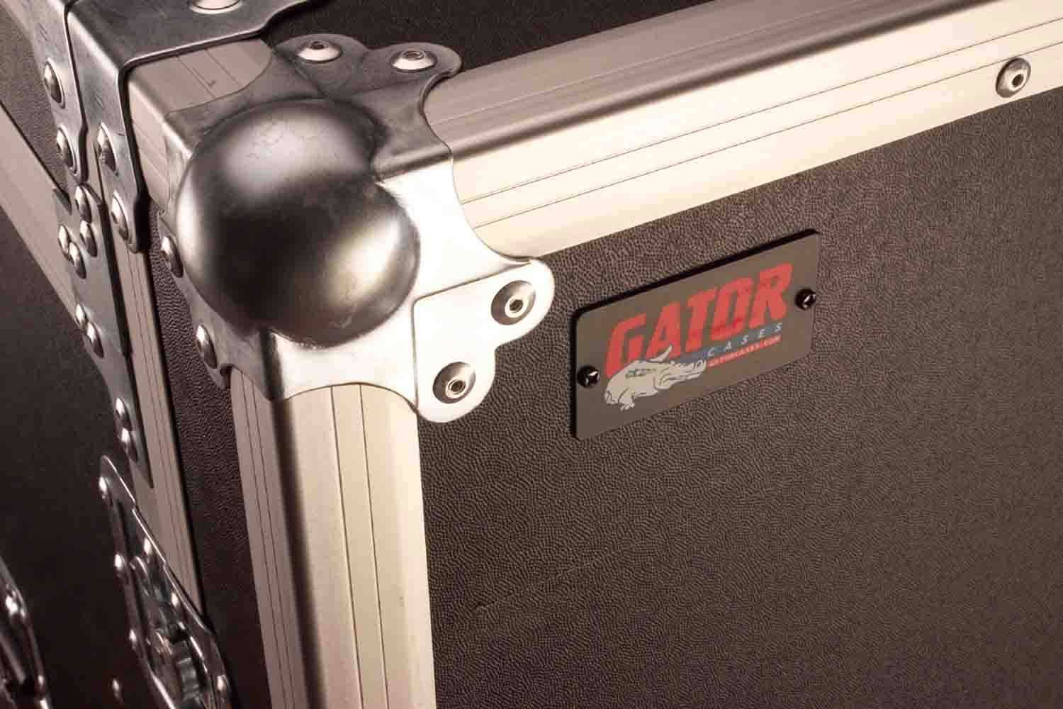 Gator Cases G-TOUR 10X14 PU, 10U Top 14U Side Console Rack Case with Casters - Hollywood DJ