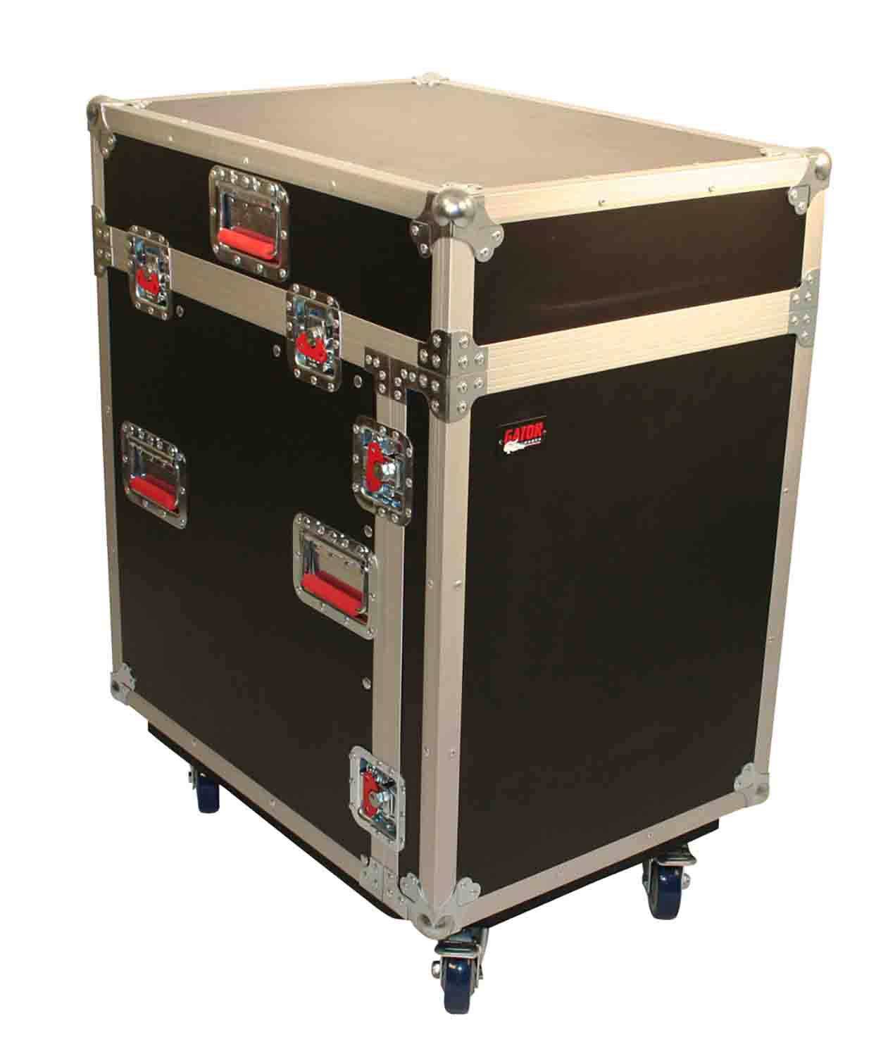 Gator Cases G-TOUR-GRC12X12, 12U Top 12U Side Road Console Rack Case - Hollywood DJ
