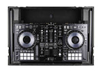 Odyssey FZGSPIDDJ8001BL Black Pioneer DDJ-800 Flight Case with Bottom 1U Rack Space and Glide Platform - Hollywood DJ