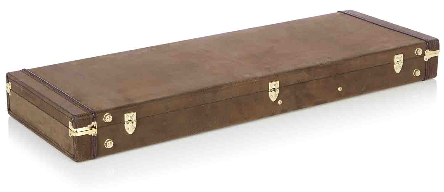 Gator Cases GW-ELECT-VIN Deluxe Wood Case for Electric Guitars  - Vintage Brown - Hollywood DJ