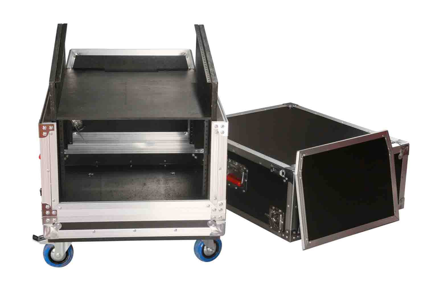 Gator Cases G-TOUR-GRC-1406, 14U Top, 6U Side Road Console Rack Case - Hollywood DJ