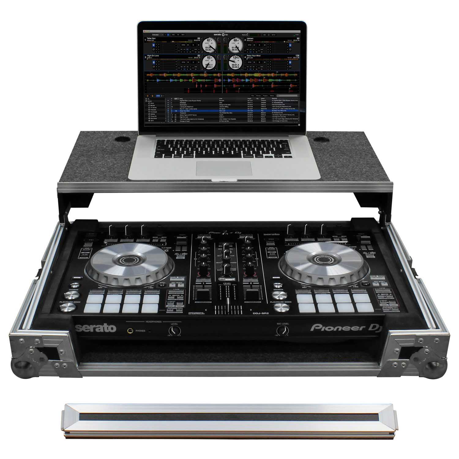 Odyssey FZGSPIDDJSR2 Pioneer DDJ-SR2 Flight Case with Glide Platform - Hollywood DJ