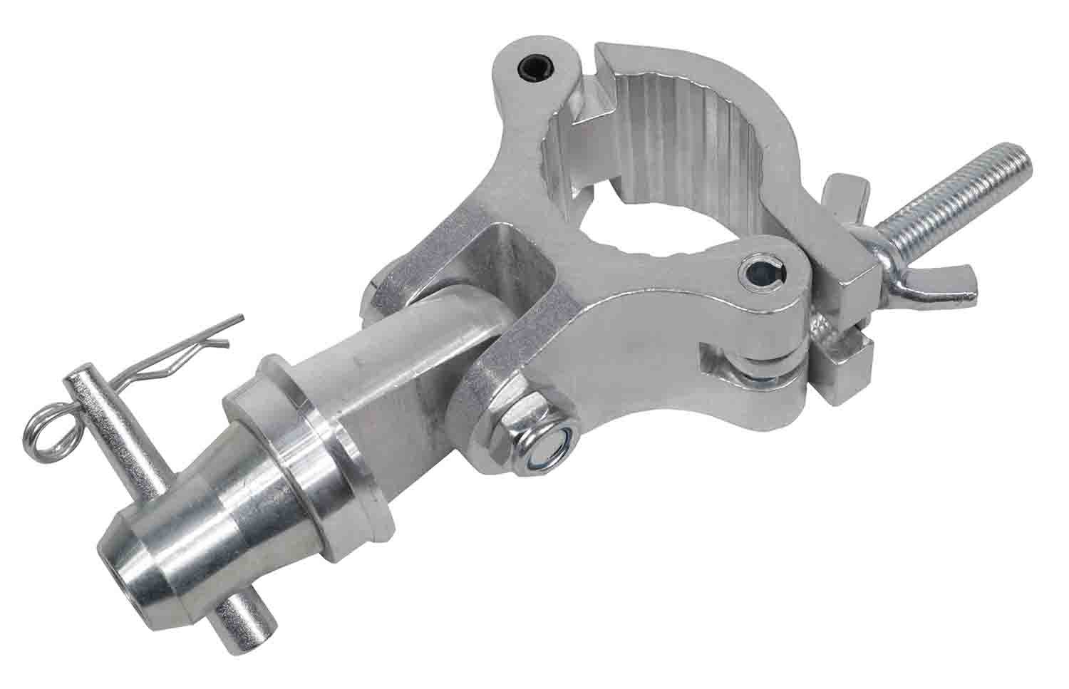 ProX T-CH16 Pro Clamp with Adjustable 180-degree Half Coupler Pin and Safety Clip - Hollywood DJ