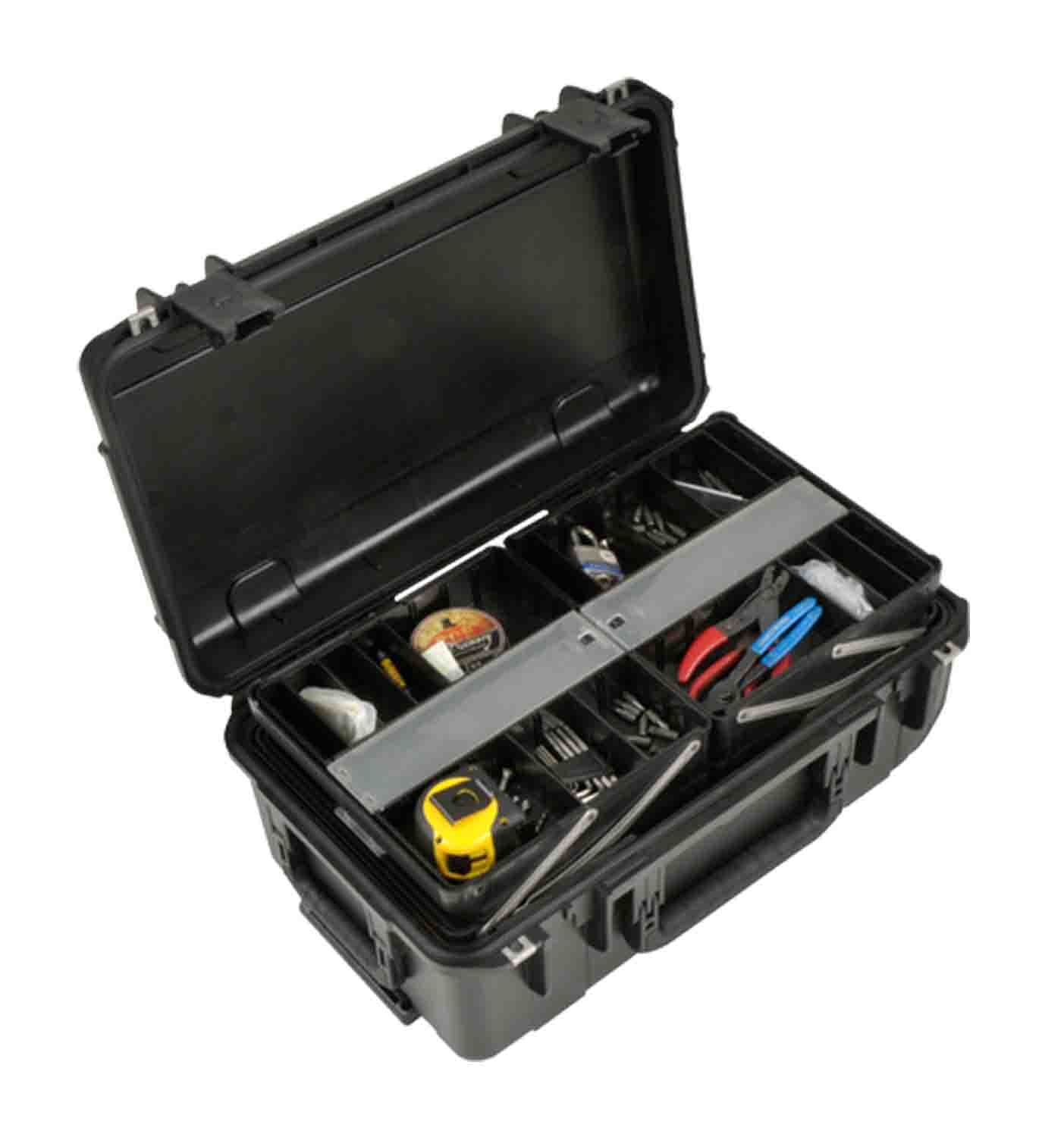 SKB Cases 3i-2011-7B-TR Watertight Tech Box with Dual Trays - Black - Hollywood DJ