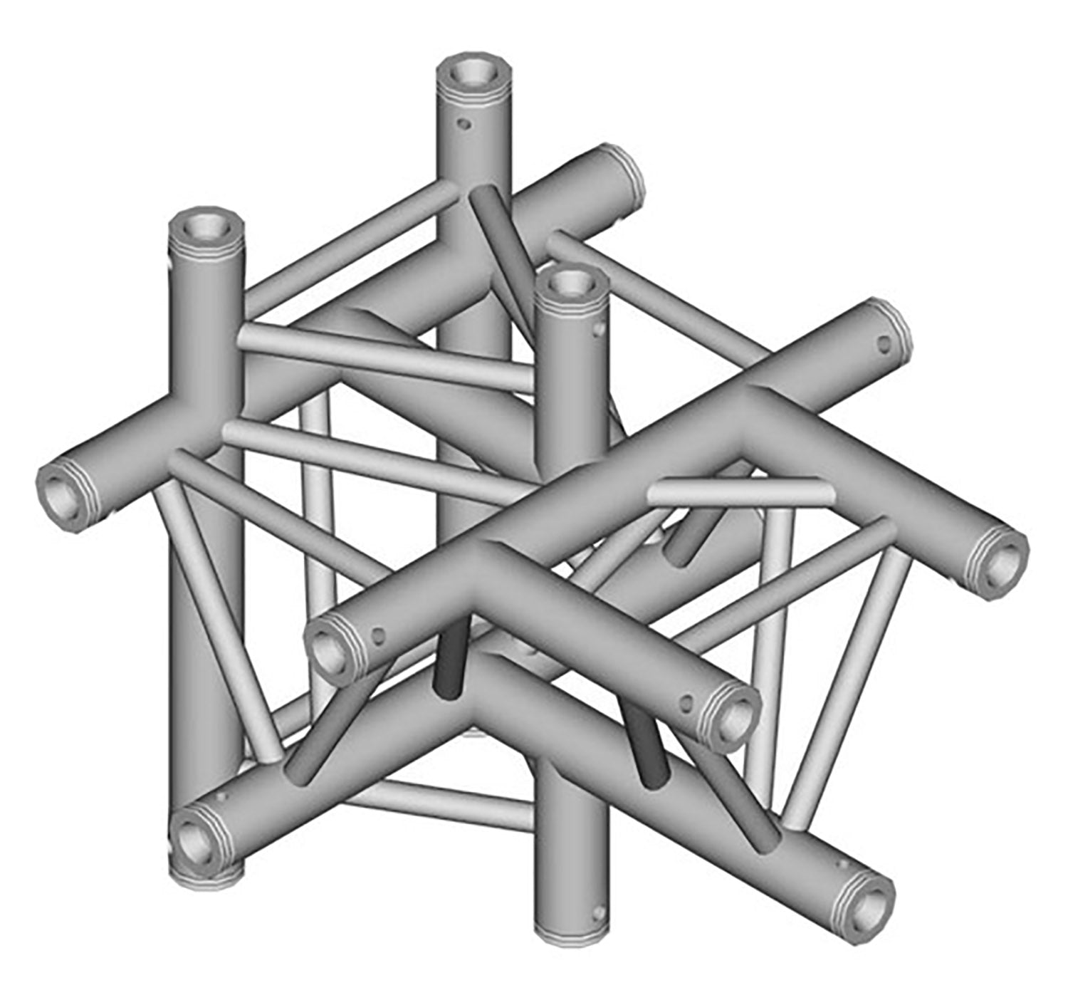 Global Truss TR-4099-UD, Five Way Triangular T-Junction Apex Up/Down for F33 Triangle Truss - 1.64 FT - Hollywood DJ