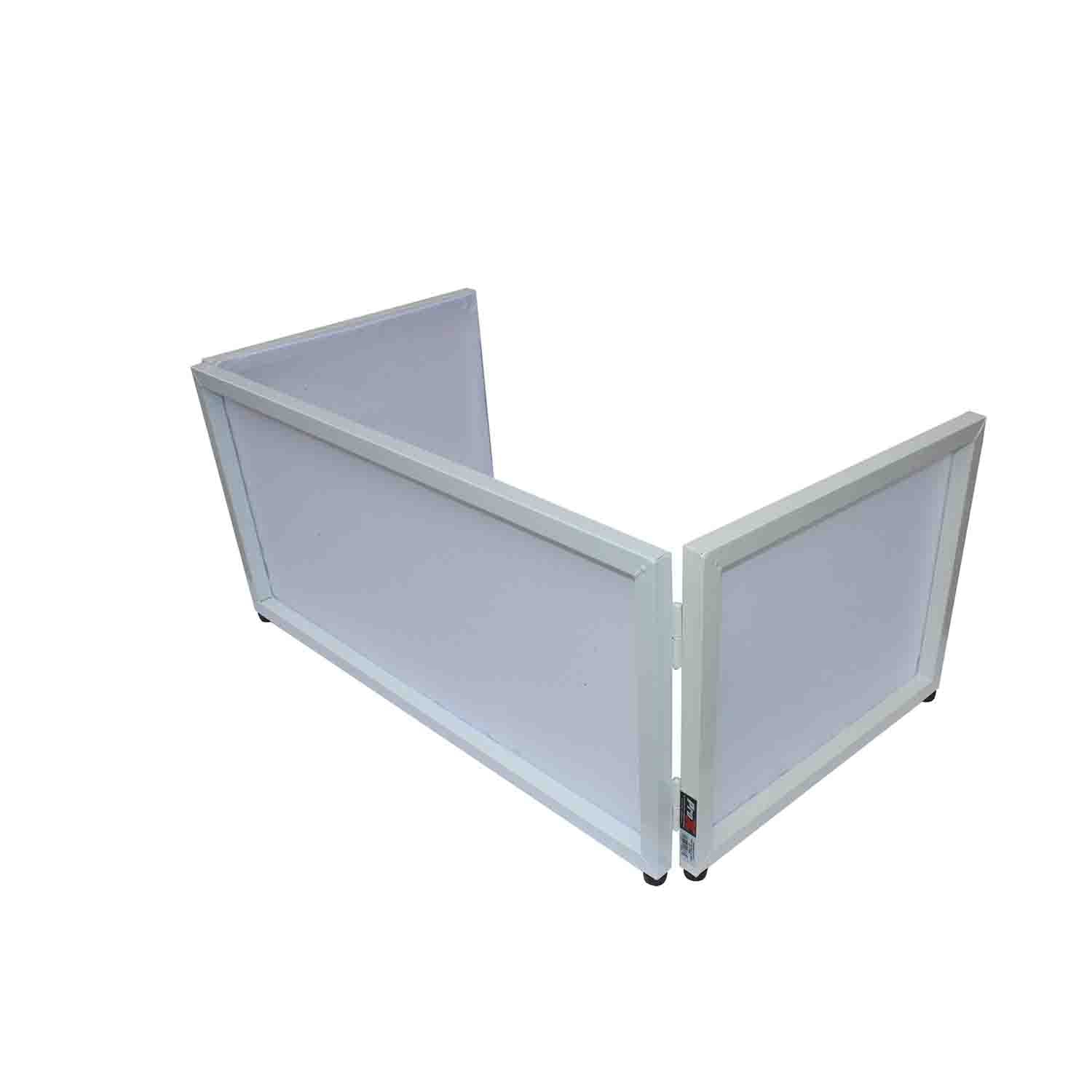 ProX XF-TTFW 6 Ft Tabletop DJ Facade White Frame with Black and White Scrims - Hollywood DJ