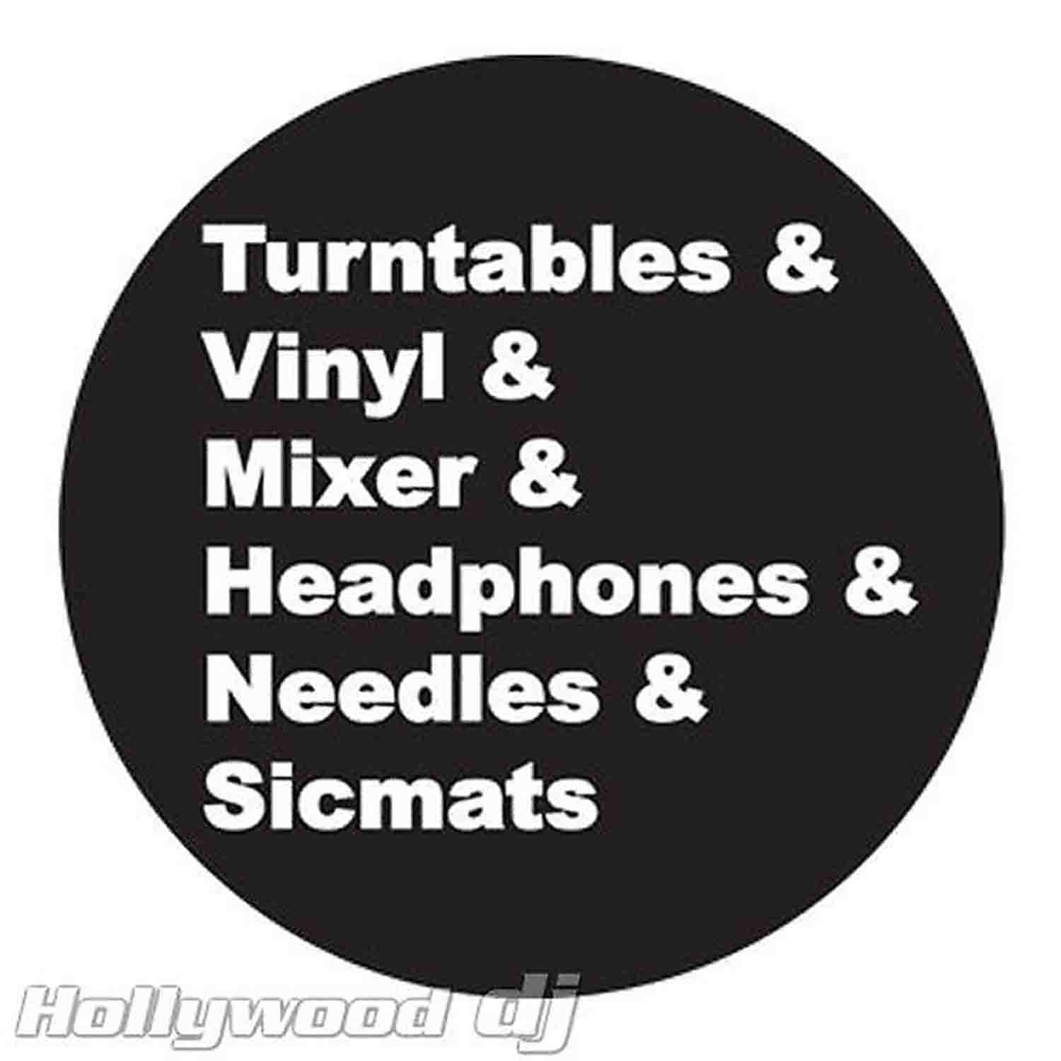 Sicmats DJ Turntable Slipmats 'ESSENTIALS' Slip Mat Set Sic Mats - Pair