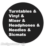 Sicmats DJ Turntable Slipmats 'ESSENTIALS' Slip Mat Set Sic Mats - Pair - Hollywood DJ