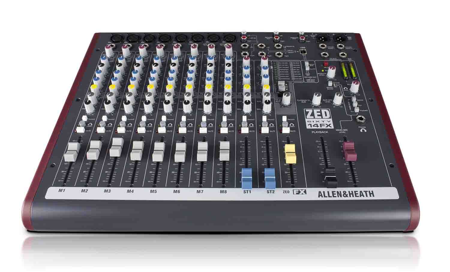 Allen & Heath ZED60-14FX Multipurpose 14-Channel Portable Mixer with FX and USB Port - Hollywood DJ