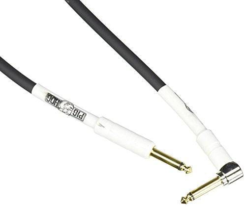 Pig Hog PH186R 1/4 - 1/4 Right Angle 8mm Instrument Cable, 18.5 feet - Hollywood DJ