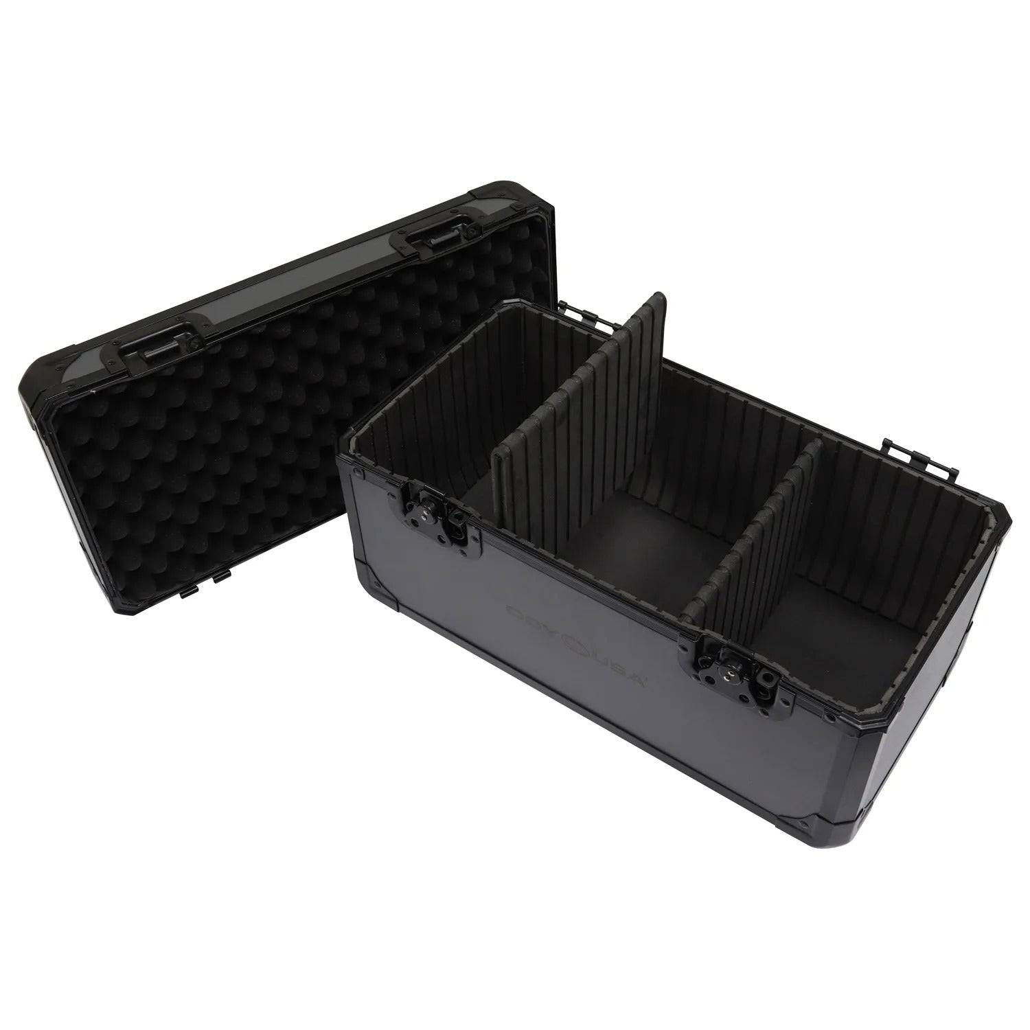 Odyssey K45120BLG Utility Case for 120 7″ Vinyl Records - Black KROM on Gray - Hollywood DJ