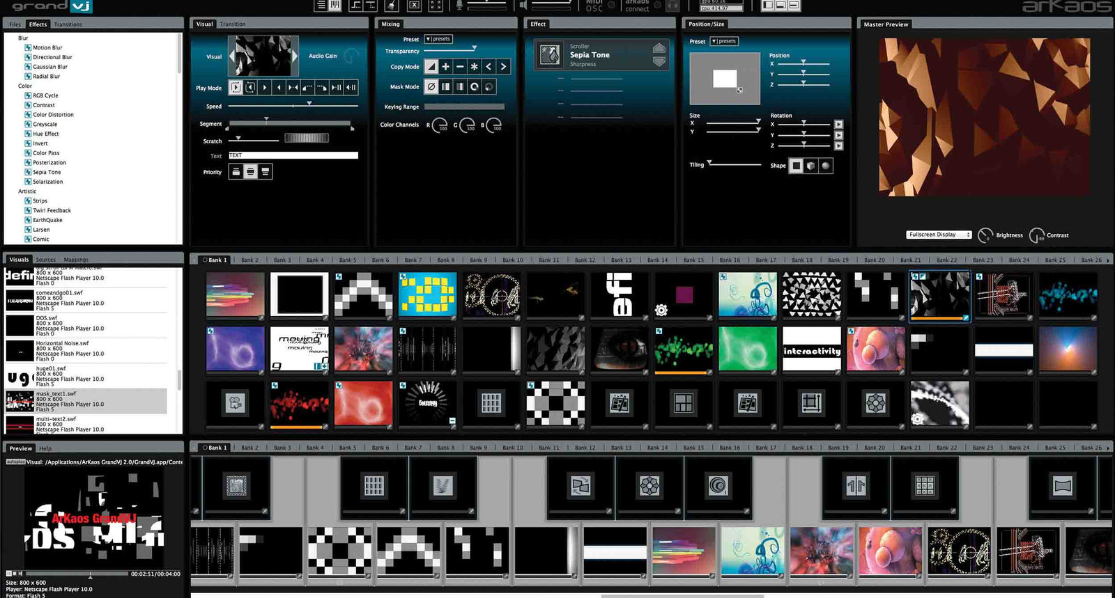 ADJ GRAND VJ 2.0-UG, Eight Layer Video Mix VJ Software by ADJ