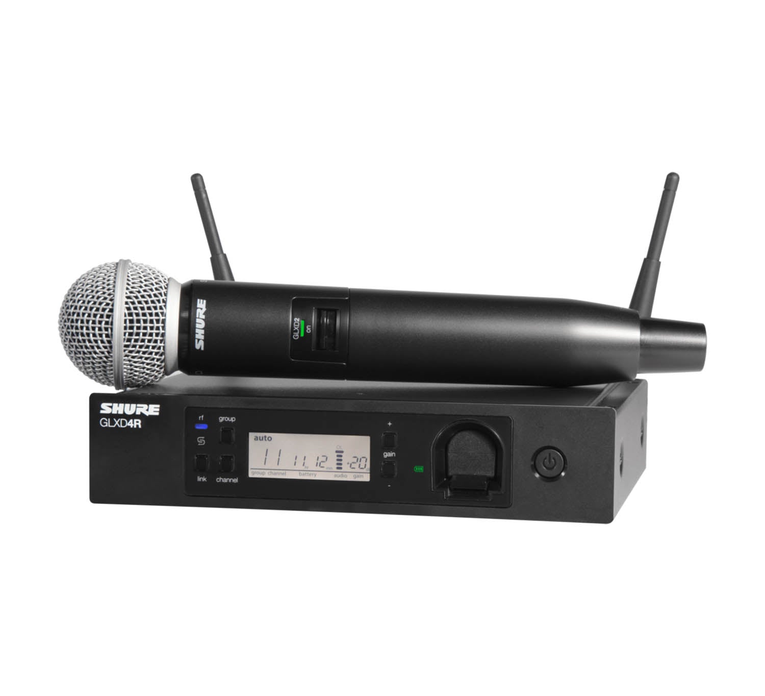 Shure GLXD24R/SM58-Z2 Advanced Digital Handheld Wireless Microphone System with SM58 - Hollywood DJ