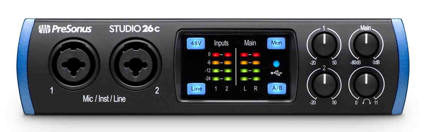 Presonus STUDIO 26C USB-C Compatible Audio Interface - Hollywood DJ