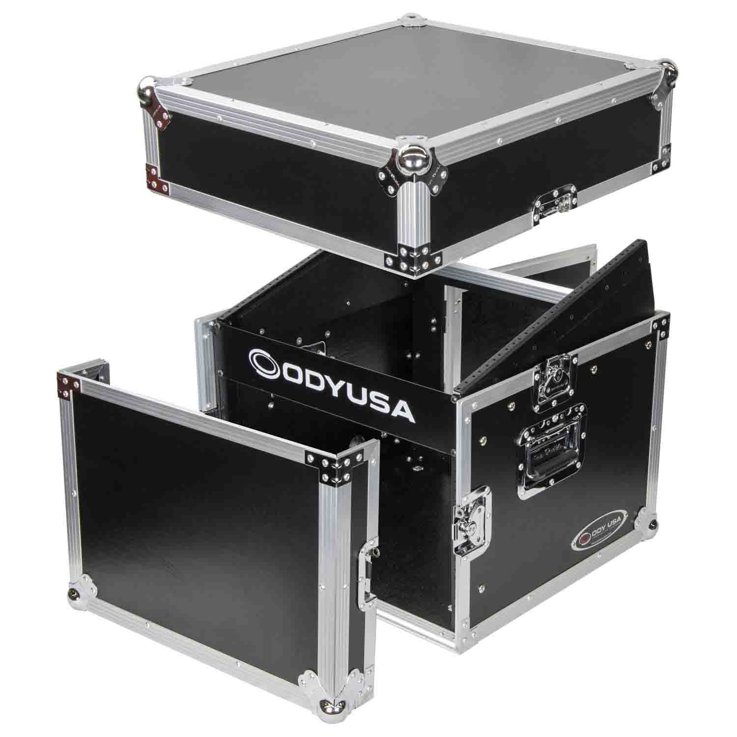 B-Stock: Odyssey FZ1006, 10U Top Slanted 6U Vertical Pro Combo Rack Case - Hollywood DJ