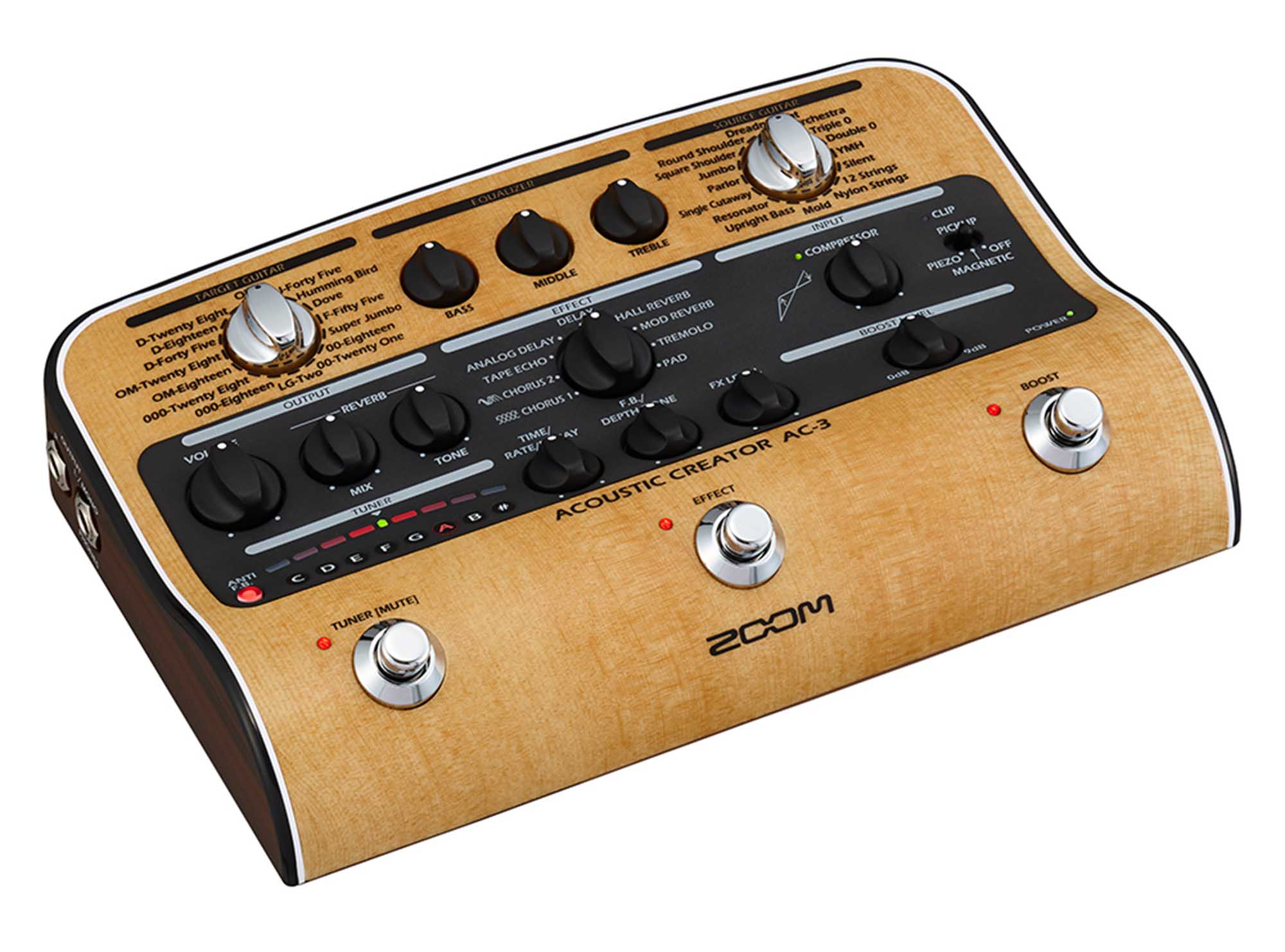 Zoom AC-3 Acoustic Creator Multi-Effects Pedal - Hollywood DJ