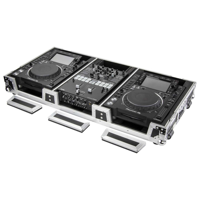Odyssey FZ10CDJWXD Extra Deep 10″ Format DJ Mixer and Two Large Format Media Players Coffin Flight Case - Hollywood DJ