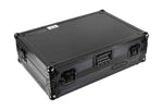 Odyssey FZGSPIDDJ8001BL Black Pioneer DDJ-800 Flight Case with Bottom 1U Rack Space and Glide Platform - Hollywood DJ