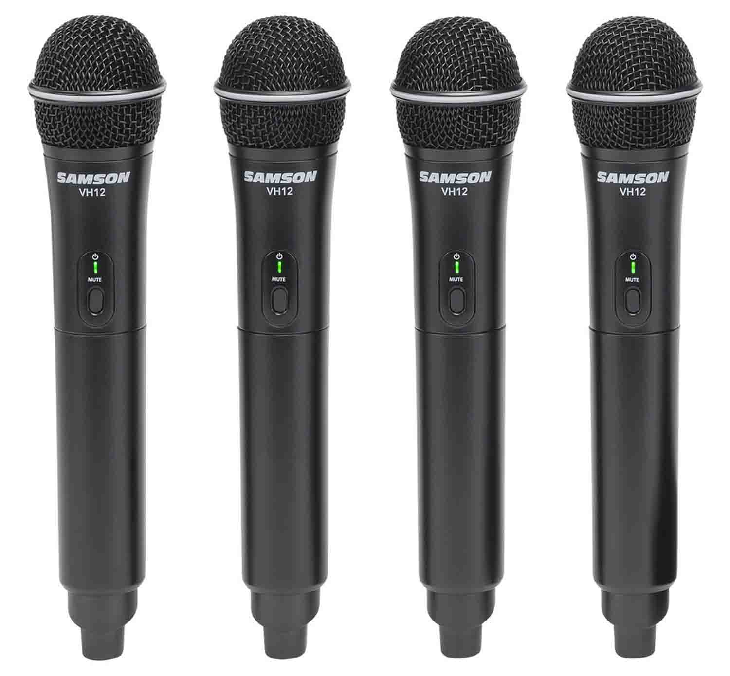 Samson SWS412HH-E, Stage 412 Frequency Agile Quad-Channel Handheld VHF Wireless System - 173 to 198 MHz - Hollywood DJ