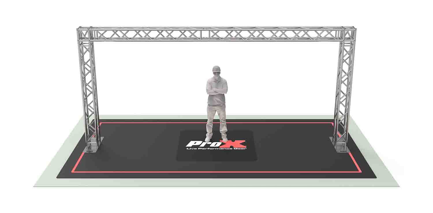 ProX XTP-20X09 Goal Post Design - Actual Size: 19.75 ft W X 9.20ft H - 2mm Heavy Duty Truss - Hollywood DJ