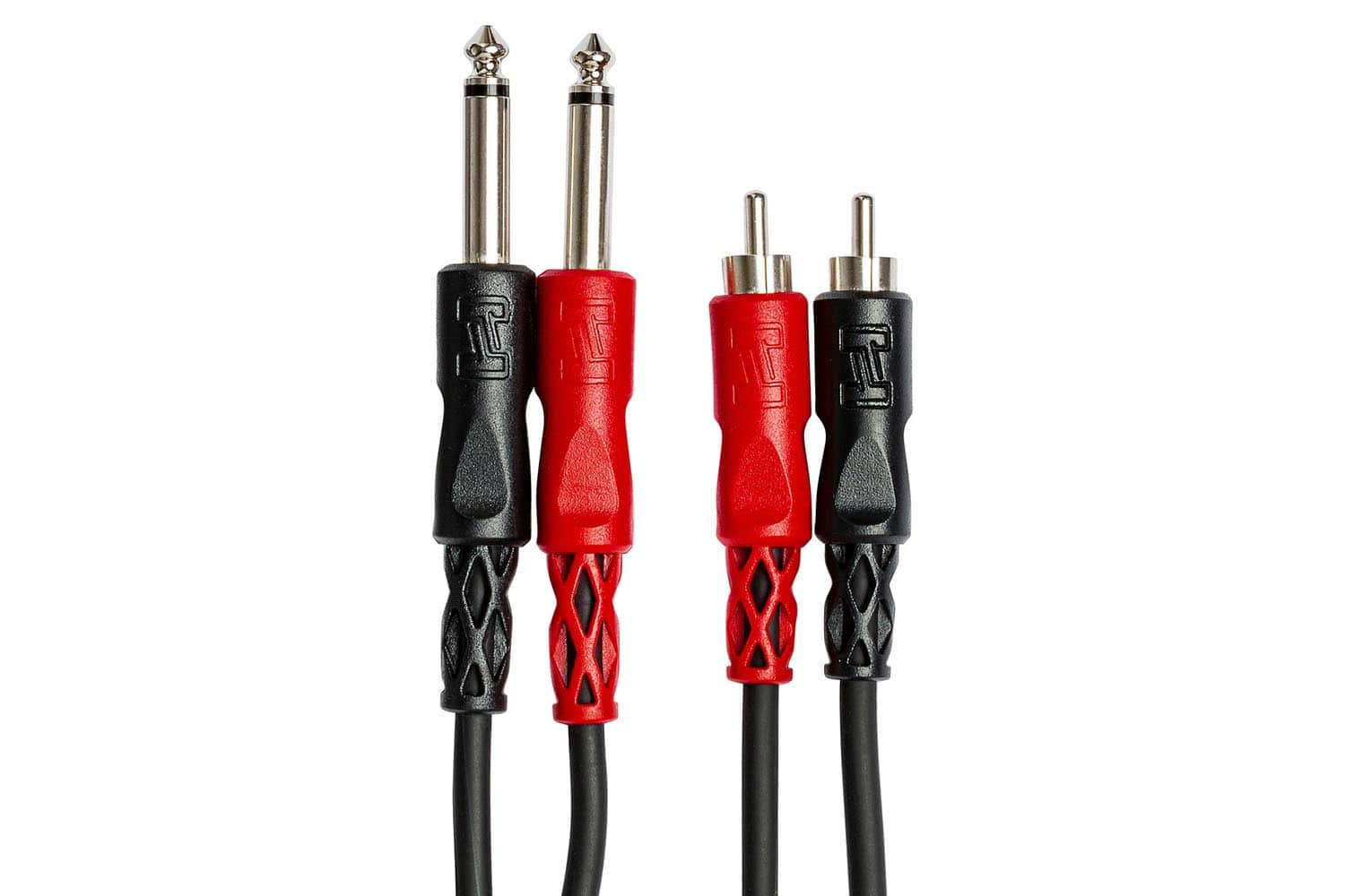 Hosa Stereo Interconnect Cable Dual 1/4-inch TS Male to Dual RCA Male - Hollywood DJ