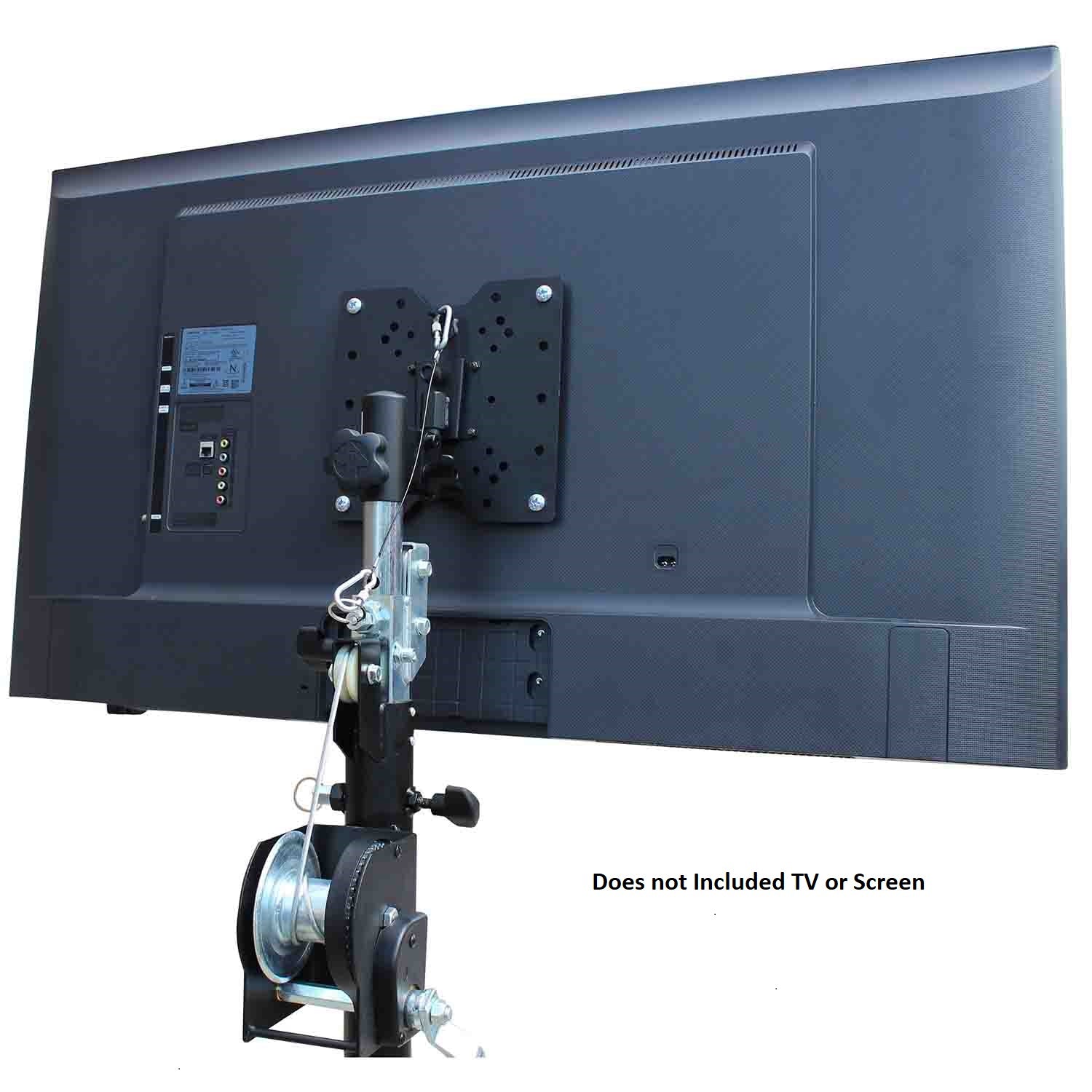 B-Stock: ProX XT-MEDIAMOUNT Universal 32" to 80" TV Bracket Clamp with Vesa Mount for F34 F32 and 12" Bolt Truss or Speaker Stands - Hollywood DJ