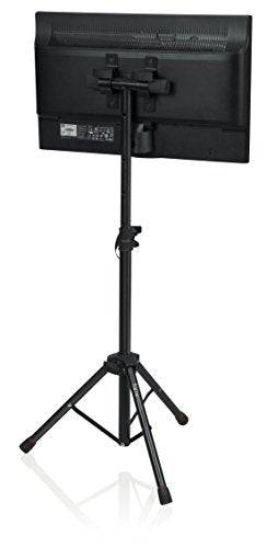 Gator GFWUTLMEDIATRAY1 Compact Adjustable Media Tray with Tripod Stand - Hollywood DJ