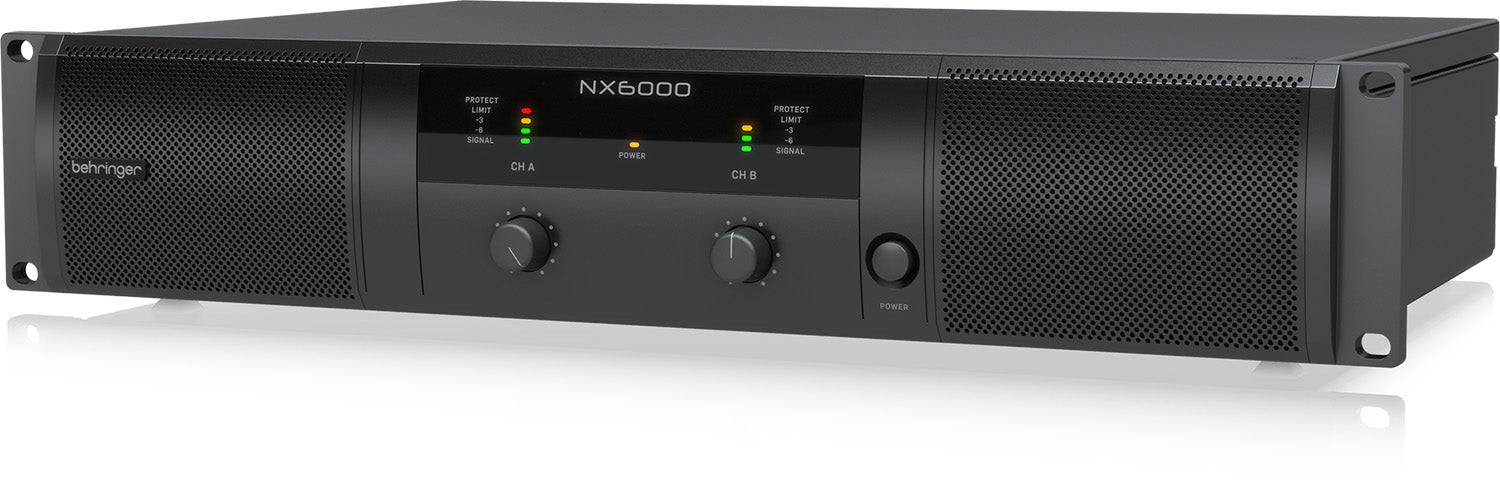Behringer NX6000, Ultra-Lightweight 6000-Watt Class-D Power Amplifier With SmartSense Loudspeaker - Open Box - Hollywood DJ