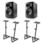 JBL 305P MkII Studio Monitor Package with Black Stands Pair - Hollywood DJ