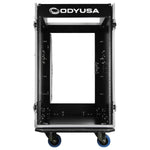 Odyssey FZ1316W 13U Top Slanted 16U Vertical Pro Combo Rack with Casters - Hollywood DJ