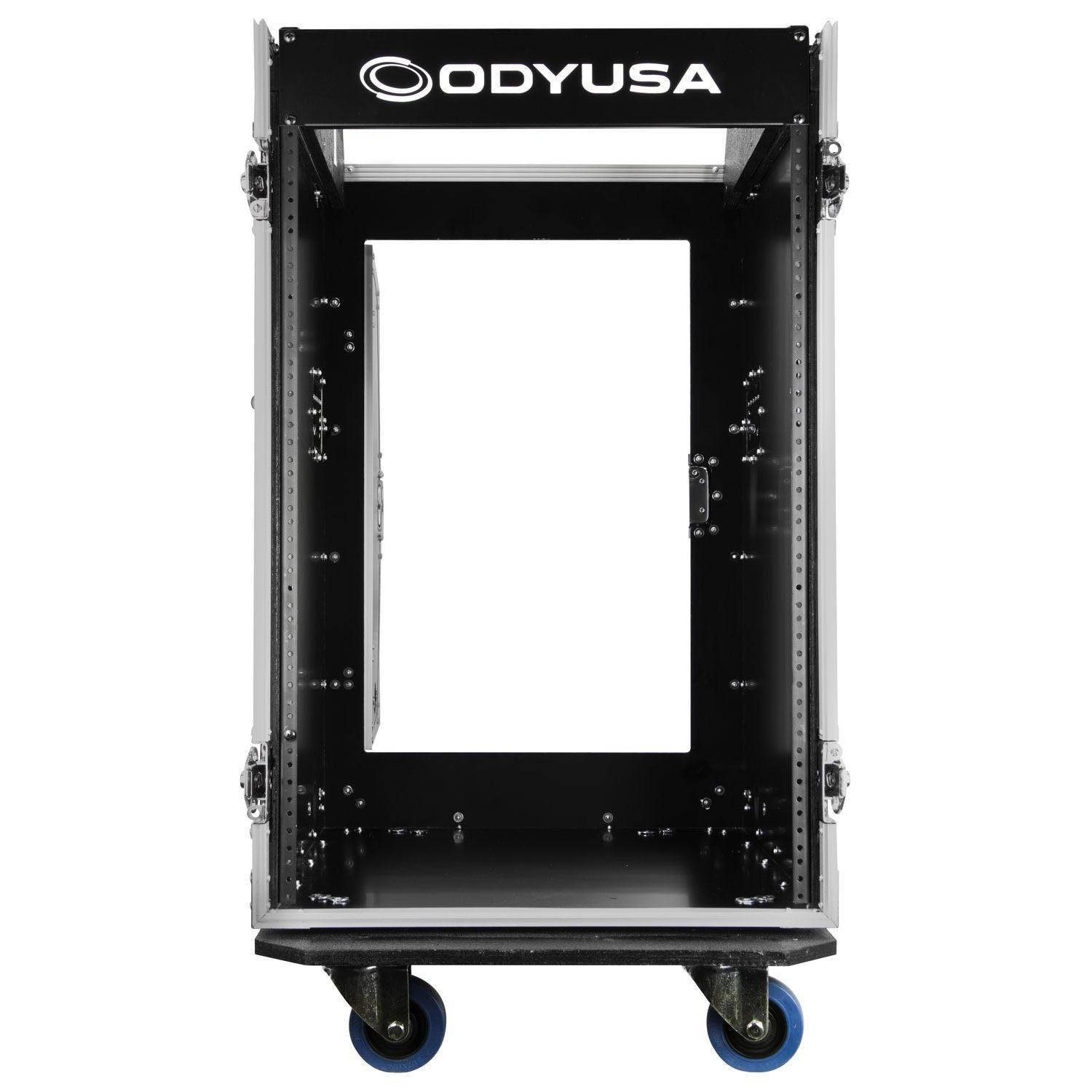 Odyssey FZ1316W 13U Top Slanted 16U Vertical Pro Combo Rack with Casters - Hollywood DJ