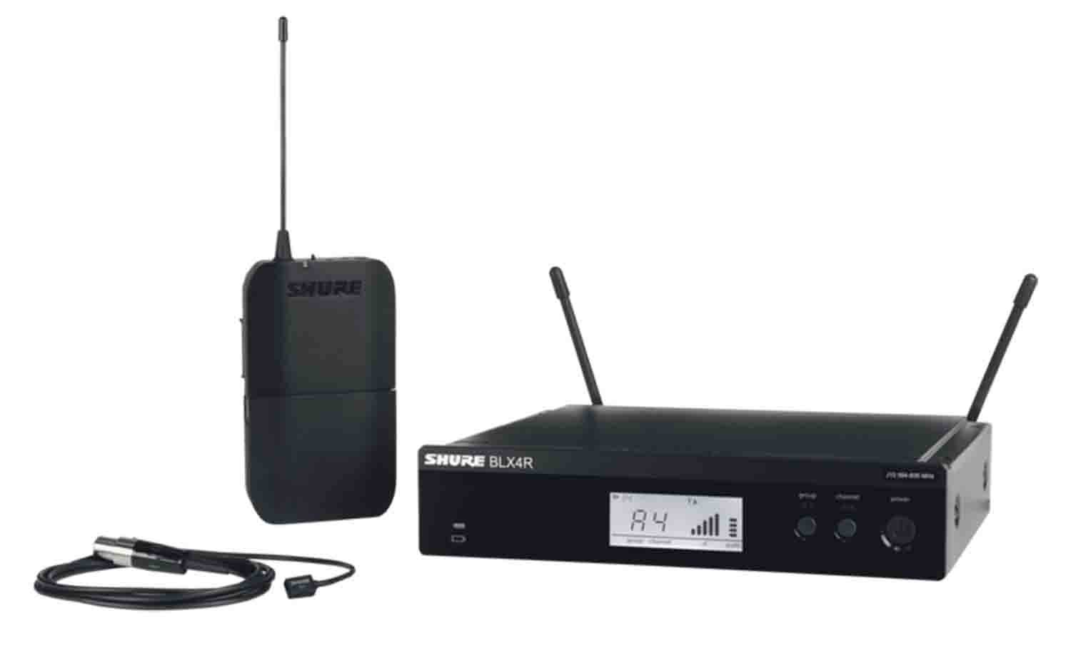 Shure BLX14R/W93 Wireless Rack Mount Presenter System with WL93 Miniature Lavalier Microphone - Hollywood DJ