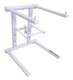 ProX T-LPS600WHITE, DJ Foldable Laptop Stand with Carrying Bag - White - Hollywood DJ