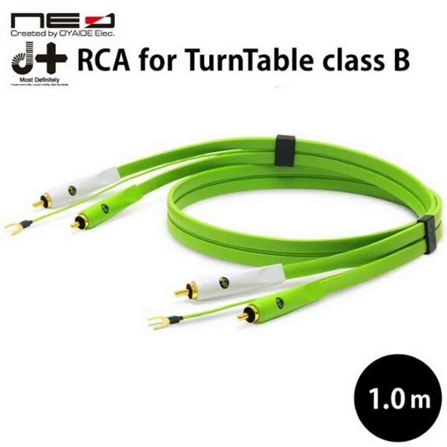 Oyaide Neo d+ RCA to RCA for Turntable Cable Class B - 1 Meter - Hollywood DJ