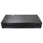 Odyssey FZGSLBM12WRBL Black Low Profile 12″ Format DJ Mixer and Two Battle Position Turntables Flight Coffin Case with Wheels and Glide Platform - Hollywood DJ