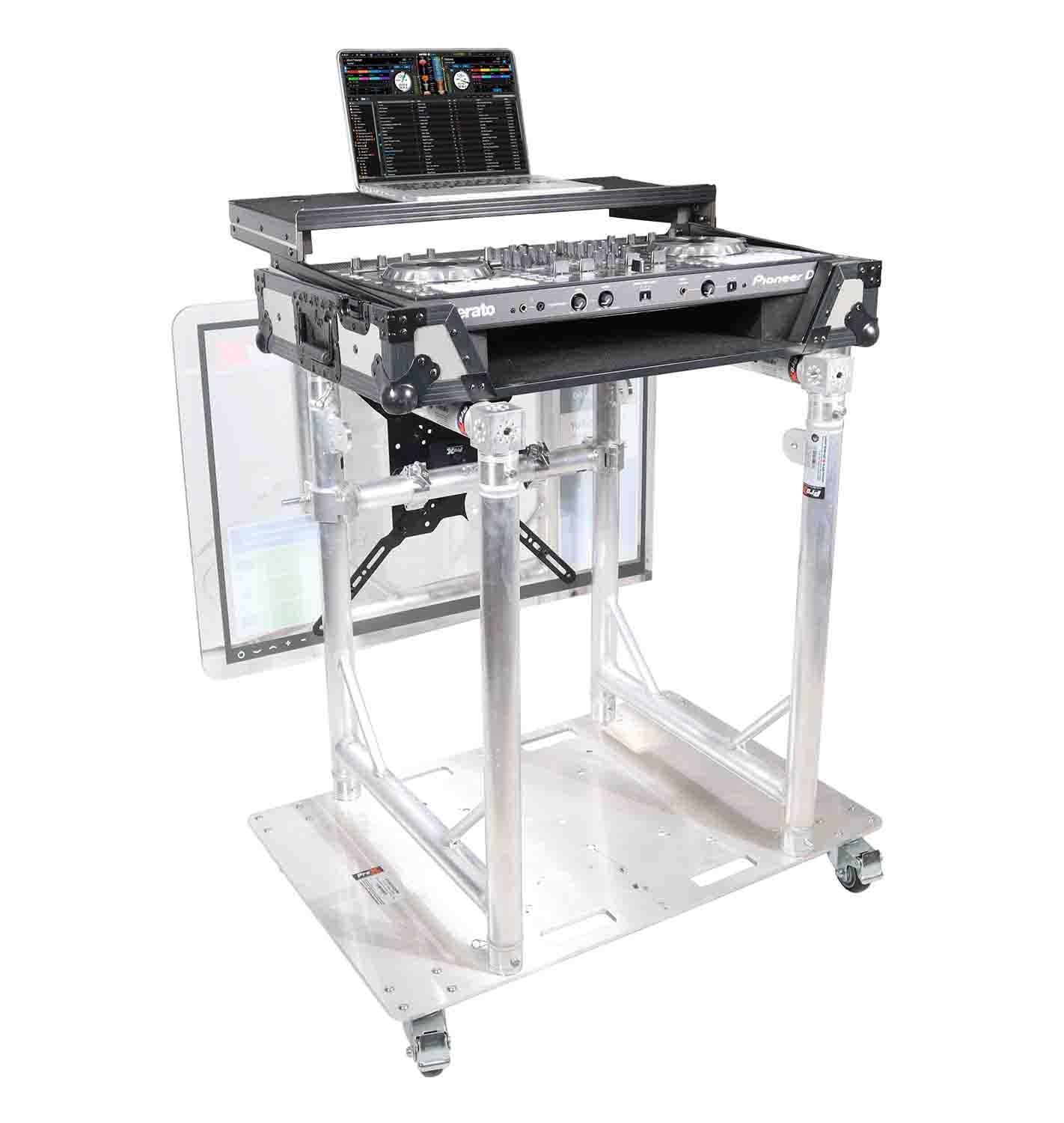 ProX XT-MMDJTV01, Modular Mobile Media DJ Station Booth for ProX XT-GRU Rapid Grid Modular System - Hollywood DJ