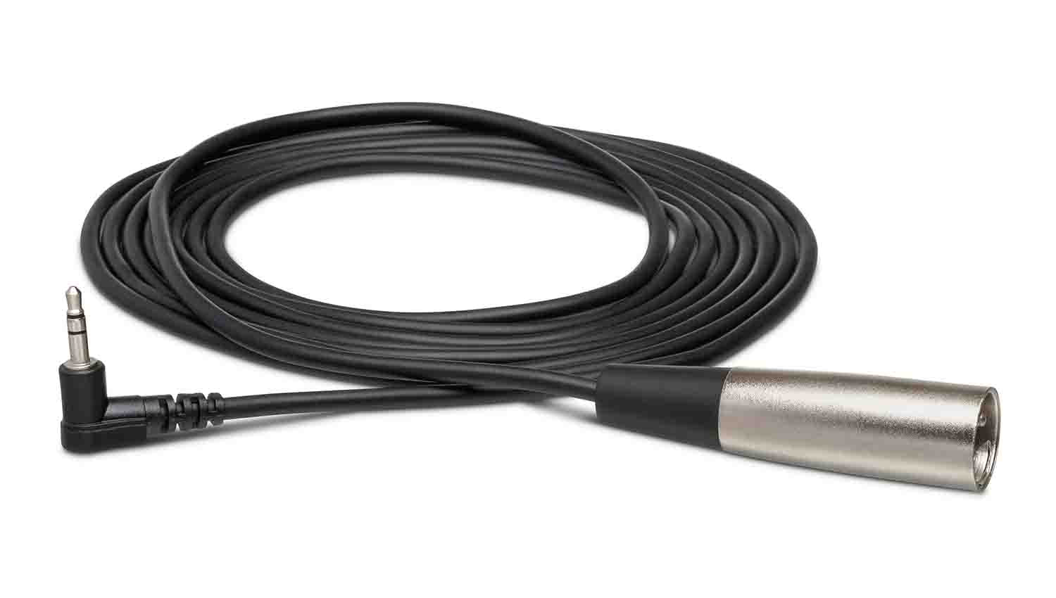 Hosa XVM-115M, XLR Male to Right Angle 3.5mm TRS Male Microphone Cable - 15 Feet - Hollywood DJ