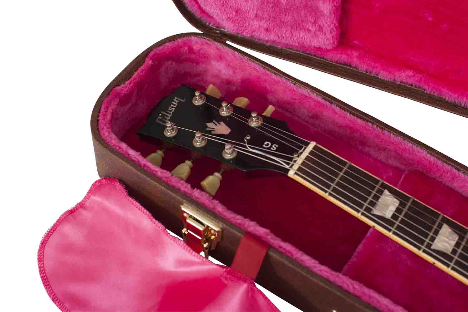 Gator Cases GW-SG-BROWN Deluxe Wood Case for Electric Solid Guitar - Brown - Hollywood DJ