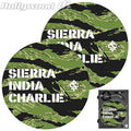 Sicmats DJ Turntable Slipmats 'PHOENETIC' Slip Mat Set Sierra India Charlie - Pair - Hollywood DJ