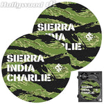 Sicmats DJ Turntable Slipmats 'PHOENETIC' Slip Mat Set Sierra India Charlie - Pair - Hollywood DJ