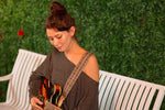 Levy's Leathers MH8P-007, 2 Inch Hemp Vegan Guitar Strap with Berry and Taupe Motif - Hollywood DJ