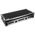 Odyssey FZGSL12CDJWR Black Low Profile 12″ Format DJ Mixer and Two Large Format Media Players Flight Coffin Case with Wheels and Glide Platform Odyssey