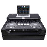 ProX XS-DDJREV7WLTBL DJ Flight Case for Pioneer DDJ-REV7 Digital Controller with Sliding Laptop Shelf and Wheels - Black Finish - Hollywood DJ