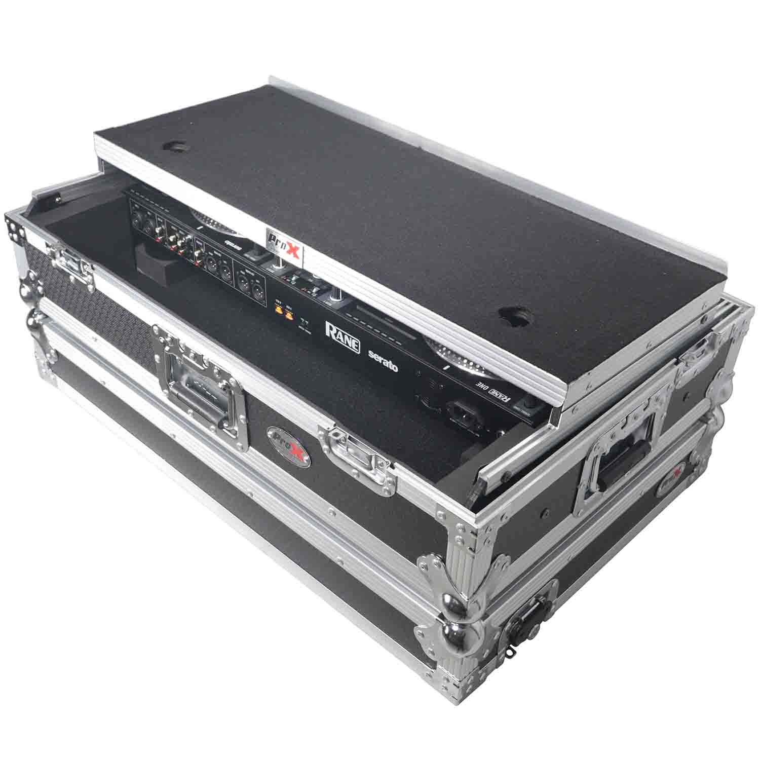 ProX XS-RANEONE WLT DJ Flight Case for RANE ONE DJ Controller with Sliding Laptop Shelf, 1U Rack, and Wheels - Hollywood DJ