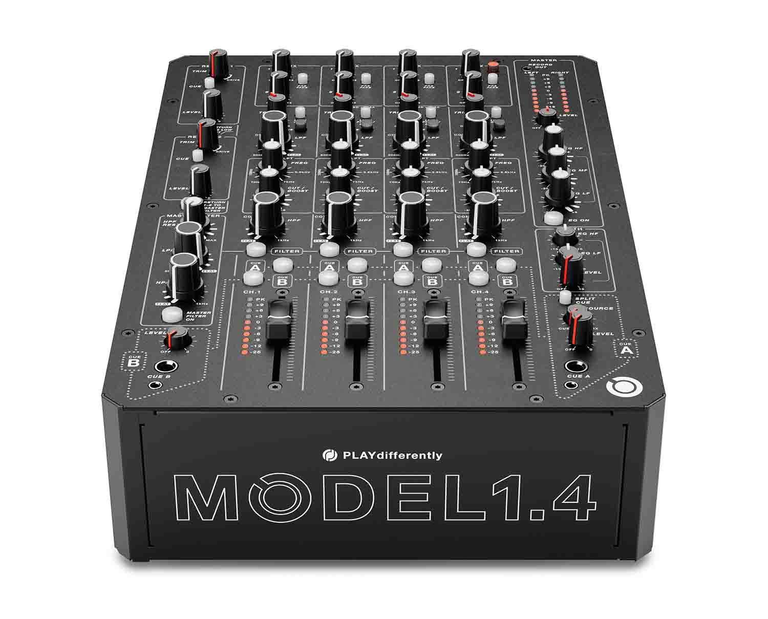 PLAYdifferently MODEL 1.4 Premium Ultracompact 4 Channel Analog DJ Mixer - Hollywood DJ