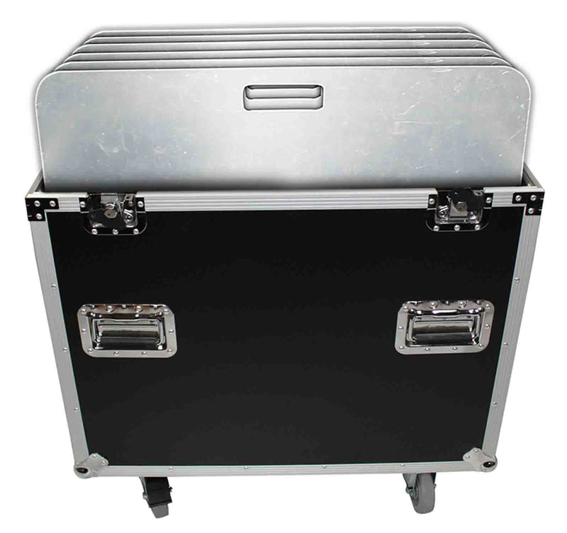 ProX XS-6XBP3030 Flight Road Case Holds 6 Pieces 30" x 30" Aluminum Base Plate - Hollywood DJ