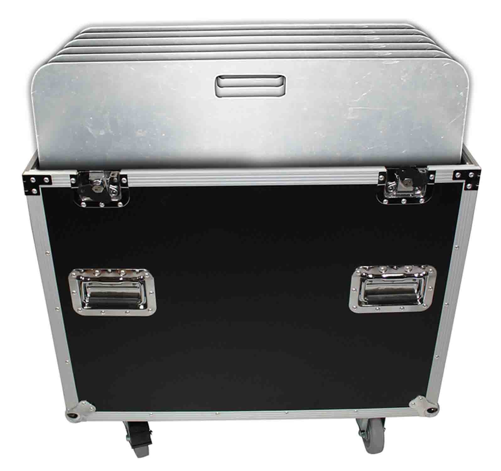 ProX XS-6XBP3030 Flight Road Case Holds 6 Pieces 30" x 30" Aluminum Base Plate - Hollywood DJ