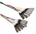 Hosa XLR-80, 8-Channel Male 3-Pin XLR to Female 3-Pin XLR Snake Cable Hosa