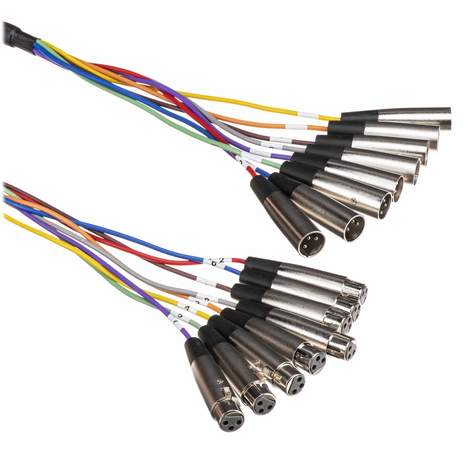 Hosa XLR-80, 8-Channel Male 3-Pin XLR to Female 3-Pin XLR Snake Cable Hosa